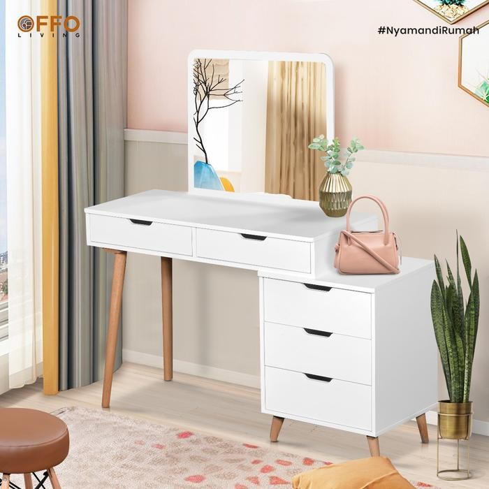 Offo Living - Meja Rias Minimalis dengan Drawer - MRSL-03