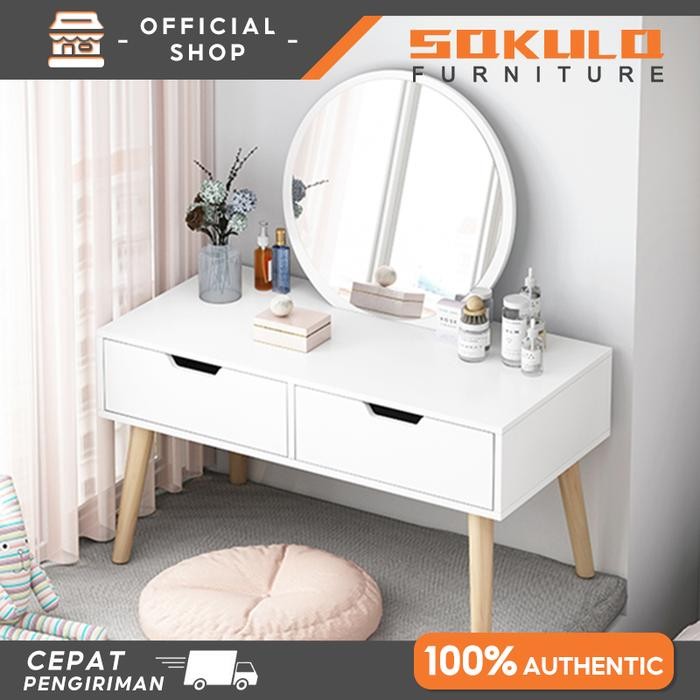 Meja Rias/meja rias Minimalis/meja rias Kecil -D17-Putih