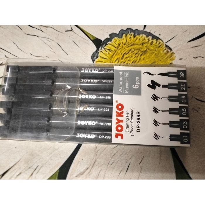 

pulpen gambar drawing pen joyko DP-298S 6 ukuran dalam 1kotak memberikan hasil garis yang konsisten