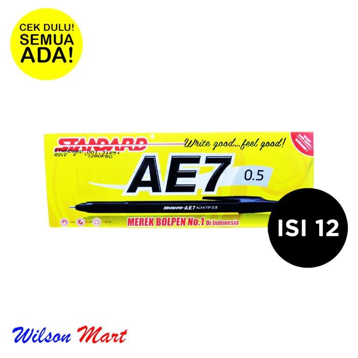 

STANDARD AE7 0.5 WARNA HITAM BOLPEN ISI 12 PCS