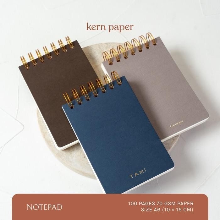 

Kern Paper Notepad A6 - Basic Buku Tulis Polos Gold Spiral