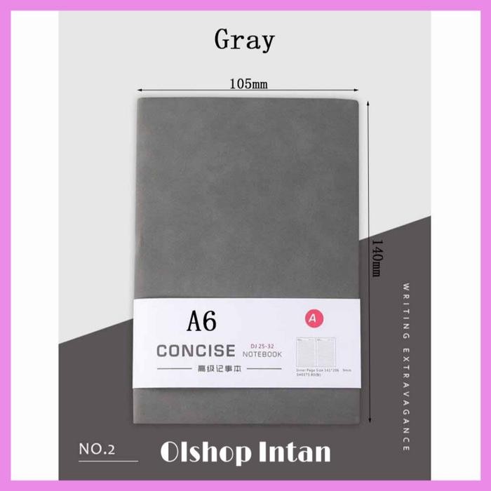 

Buku Catatan Jurnal Notebook Cover PU Leather A6 Buku Tulis Buku Agend