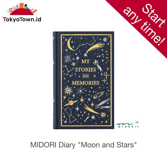 

Midory Diary Moon and Stars # notebook, journal