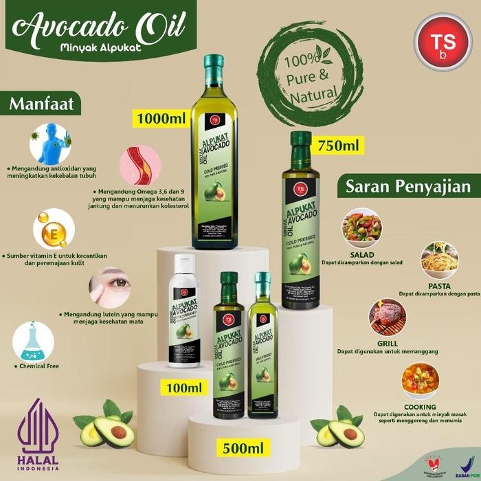 

ASLI Minyak Alpukat Avocado Oil TSb 100ml Cold Pressed Refined Food Grade READY STOCK