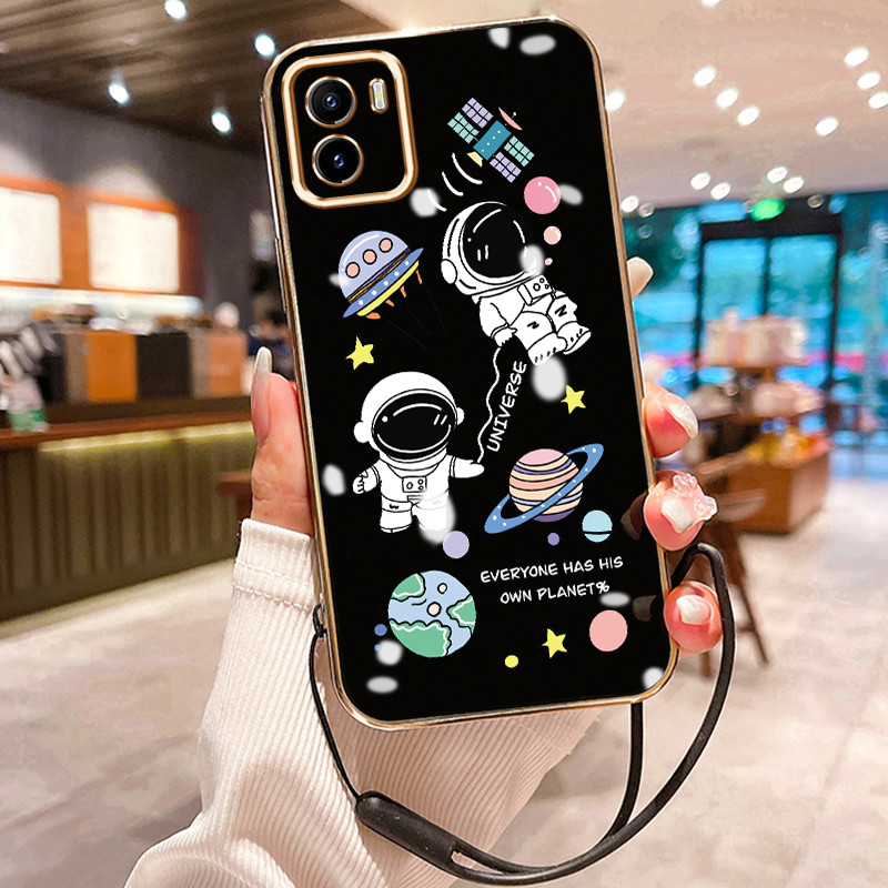 Casing Hp Untuk VIVO Y15S Y15A Y01 Case Casing Astronot Kesing HP Cesing Silikon Softcase disepuh ta