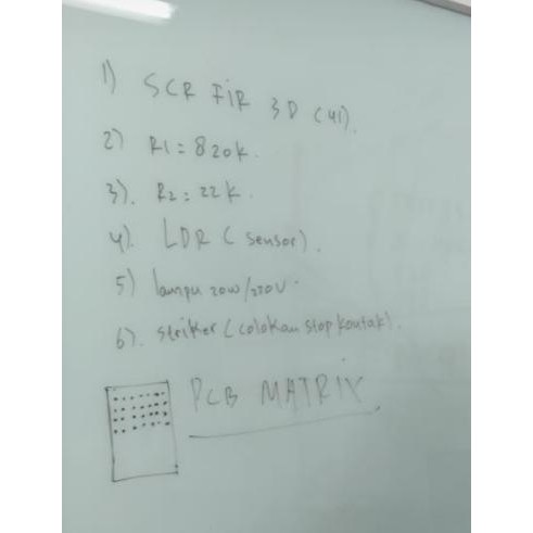 Paket LDR SCR Lampu Resistor PCB Lubang