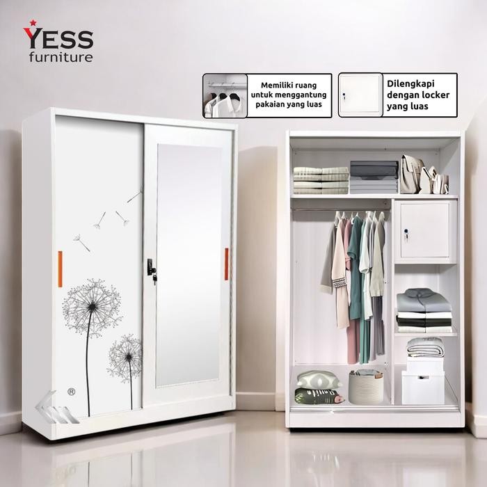 Lemari Pakaian/Lemari Baju/ Lemari Baju Metal Motif