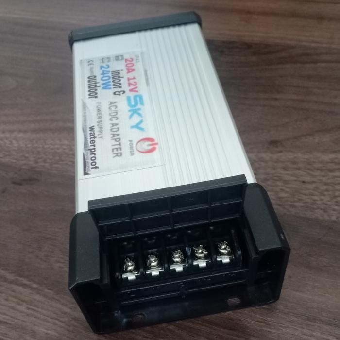 WATERPROOF OUTDOOR POWER SUPPLY 12V 20A 240W 12 VOLT 20 AMPERE ADAPTOR TERMURAH