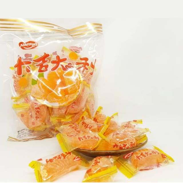 

New Manisan Permen Jelly Rasa Jeruk Mandarin 500 Gram Permen Jeruk jeli Orange Candy Makanan Khas