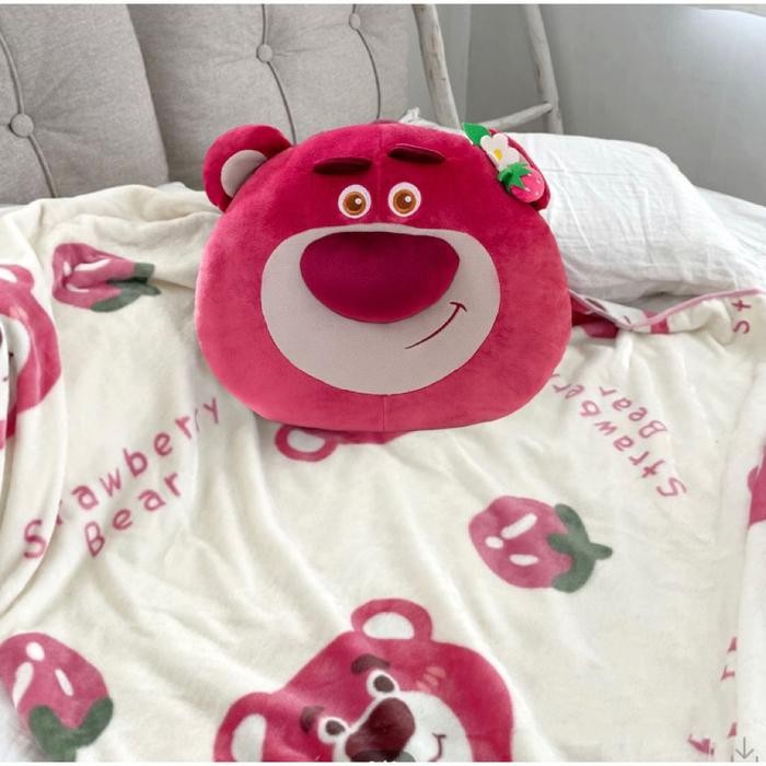 Balmut Lotso , Boneka Bantal Selimut Bahan Plush Impor