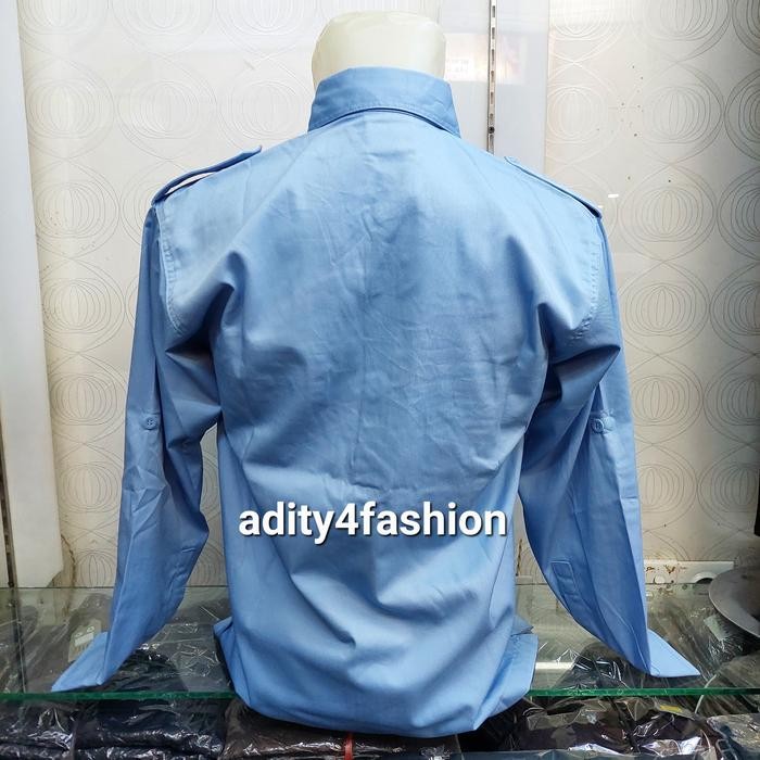 Kemeja Seragam Pdh Kemeja Lengan Panjang Biru Muda