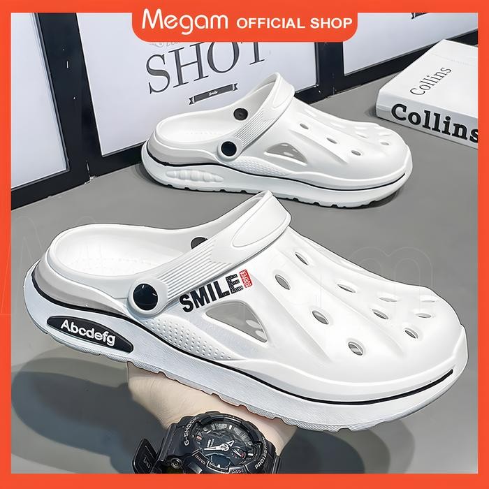 BELI LOKALMegam Sandal Slop Pria Sandal Cowok Kekinian Sandal Remaja Laki Laki Kekinian Sandal Pria