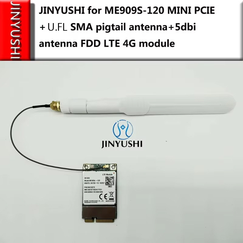 ME909S-120 MINI PCIE+U.FL SMA pigtail antenna+5dbi antenna 4G FDD LTE 4G WCDMA GSM Support GPS