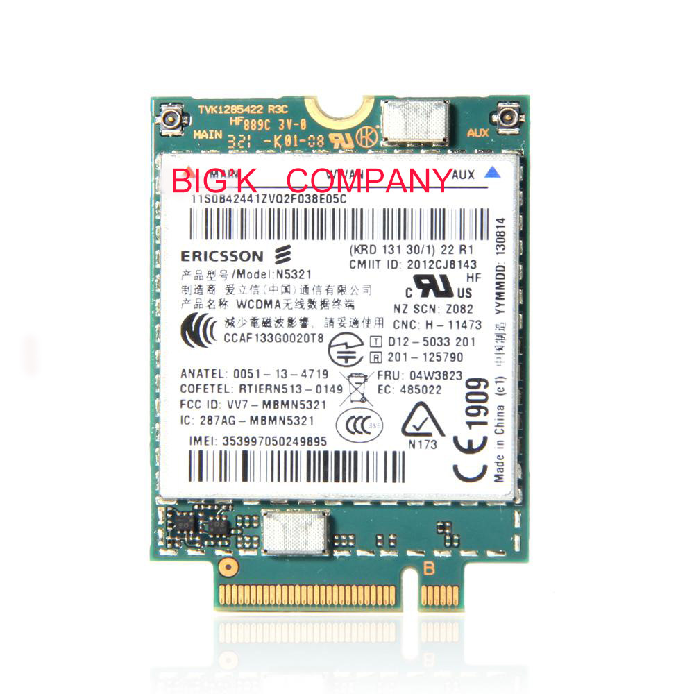 JINYUSHI For Ericsson N5321 FRU 04W3823 3G Module Thinkpad WWAN S540 X230s X240s T440 T540p Card in