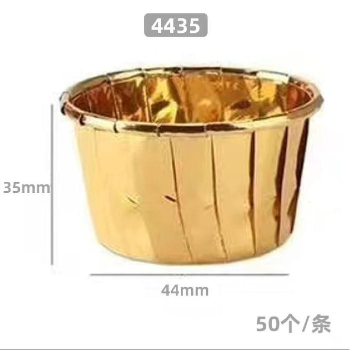 

CUPCAKE 4435 MUFFIN GOLD CURLY ISI =50PCS / ROLL, MASUK OVEN & CANTIK