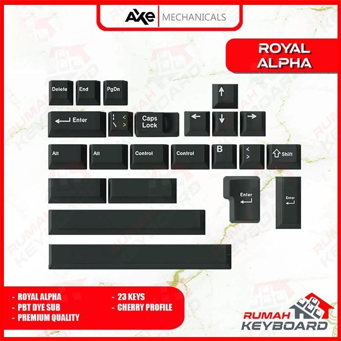 (Expert) KEYCAP - KEYCAPS - CHERRY - ROYAL ALPHA - PBT - DYE SUB