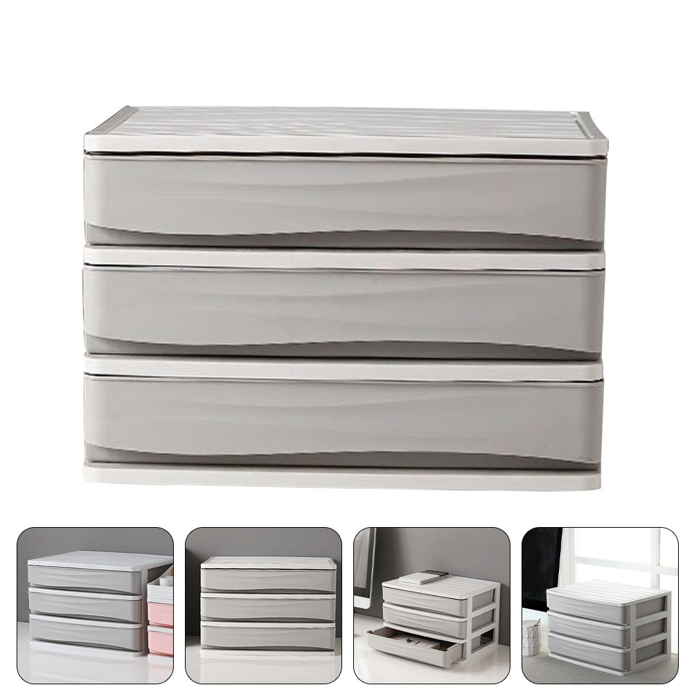 

Office Desktop Storage File Cabinets Sundries Container Box Document Plastic Drawers Organizer