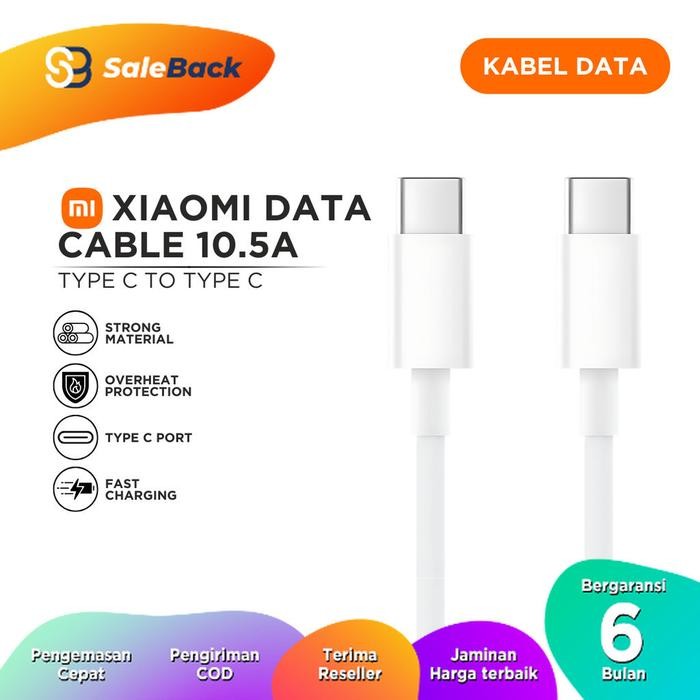 Kabel Data Xiaomi Type C to C 10.5 Ampere Fast Charging Orinal 100%