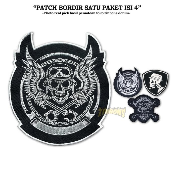 

SIAPKIRIM PATCH BORDIR BESAR EMBLEM MOTOR/TENGKORAK AKSESS TAMBAHAN ROMPI READY STOCK