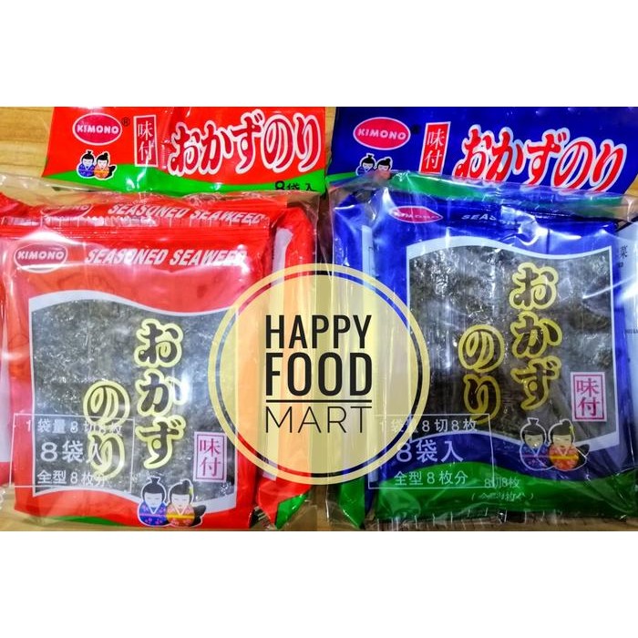 

KIMONO SEASONED SEAWEED 192G/AJITSUKE NORI/SNACK RUMPUT LAUT PANGGANG