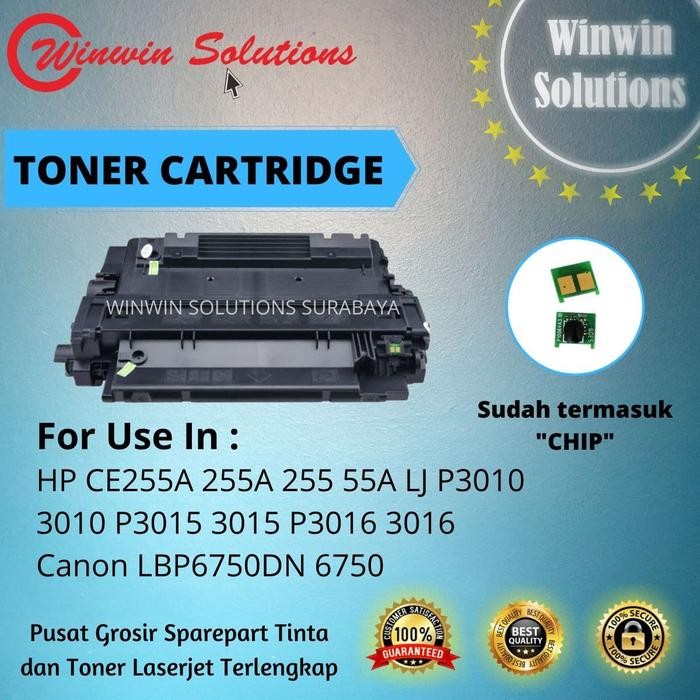 Toner Cartridge 55A 255A LaserJet Enterprise 500 MFP M525f siap pakai