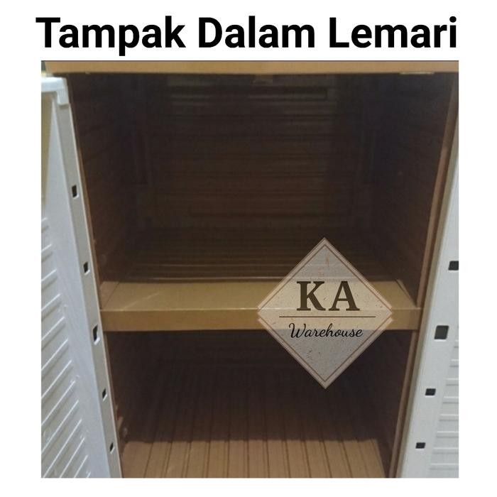 Lemari Pakaian Club / Lemari Plastik Grand Ni Club 2 Susun + Kunci