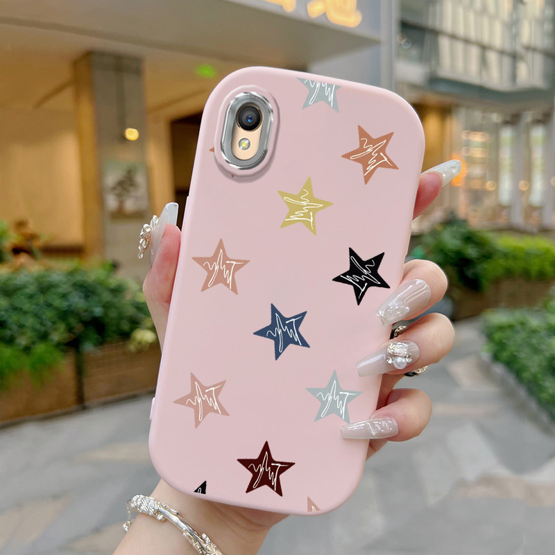 Casing Hp Untuk OPPO A37 A37F Case Casing Bintang layar penuh HP Kasing Silikon Softcase bulat gemuk