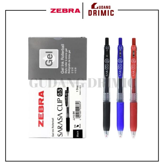 

Pulpen Zebra Sarasa Clip Gel 0.5 / 0.7 / 1.0 mm - 1 lusin isi 12 pcs