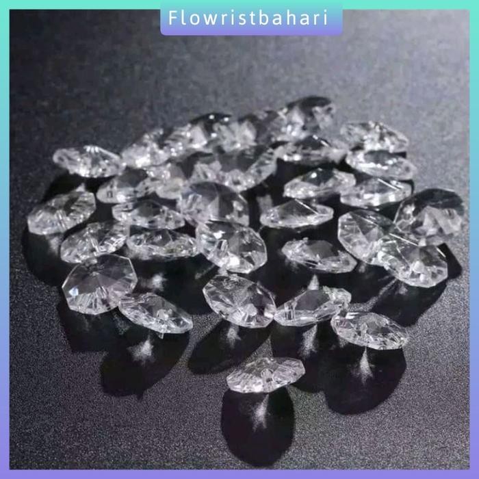 TERLARIS kristal akrilik kancing kristal akrilik tirai kristal dekorasi 500gram