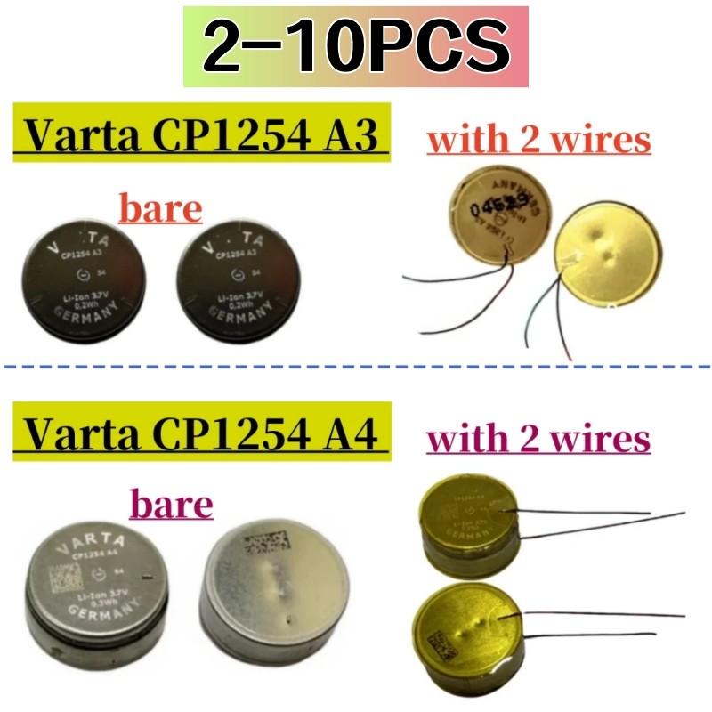 2-10pcs For Varta CP1254 A3 CP1254 A4 Battery For sony wf-1000xm4 wf-1000xm3 For Bang Olufsen E8,