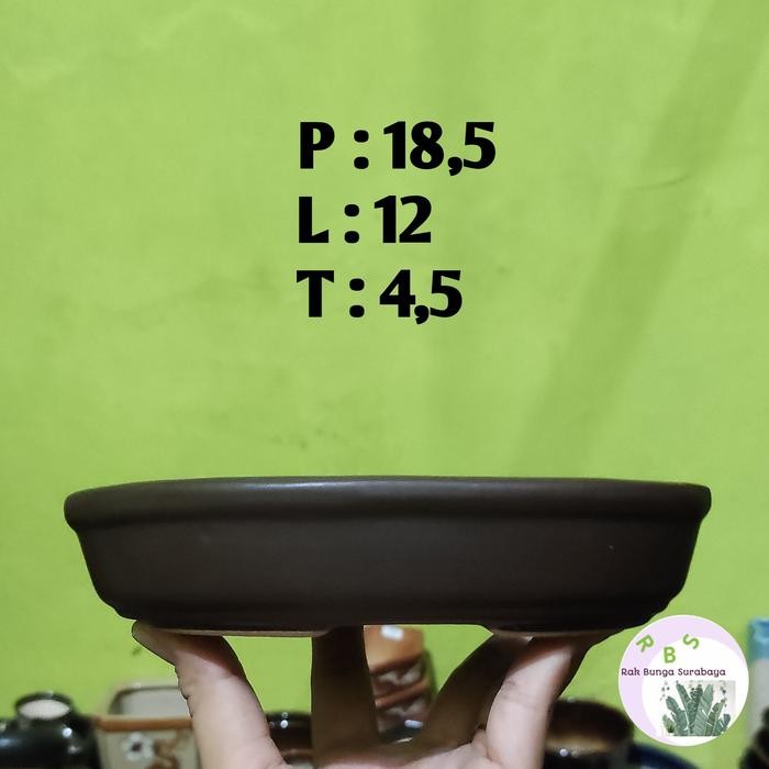 pot bonsai keramik oval kecil / Pot bunga keramik murah