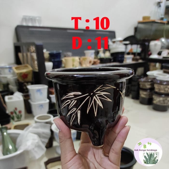 Pot Bunga keramik Pot Bonsai keramik motif