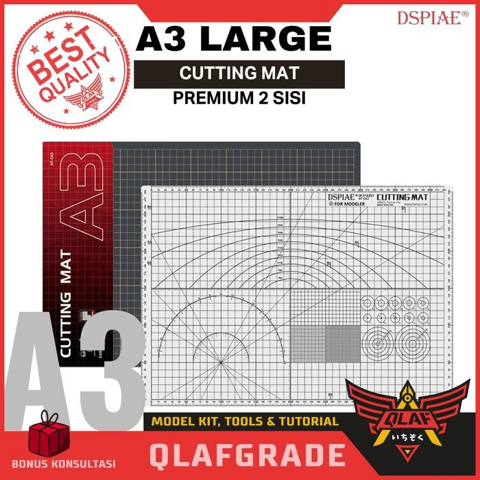 

AT PREMIUM CUTTING MAT A3 - 3 LAYER 2IN1 double side alas potong gundam