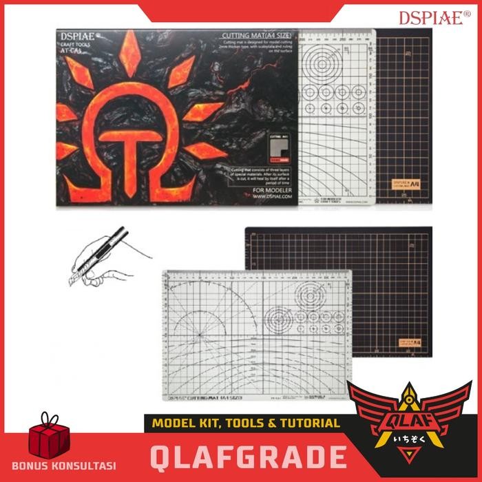 

AT PREMIUM CUTTING MAT A2 - 3 LAYER 2IN1 double side alas potong gundam