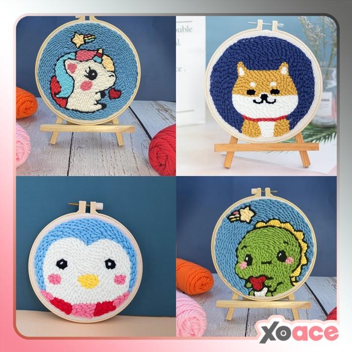 

AT DIY Set Sulam Karakter Punch Needle Kit Seri A