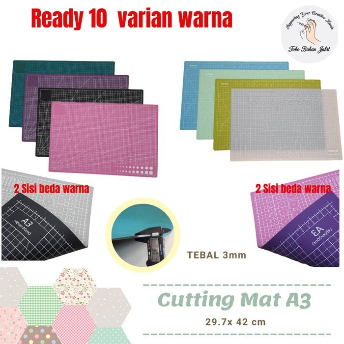 

AT Cutting Mat A3 (297x420mm) Double Side Self Healing / Alas Potong