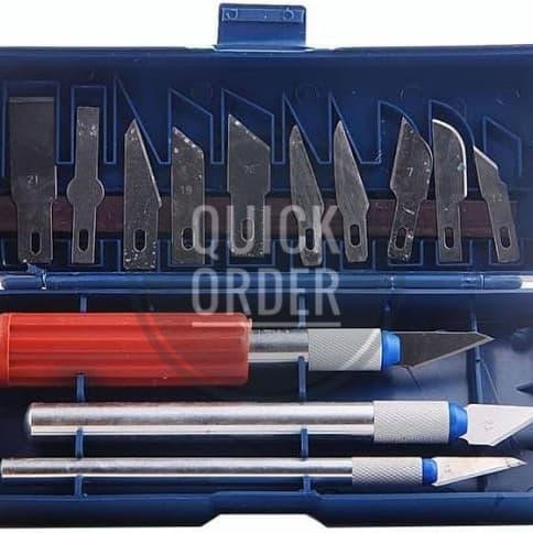 

AT Pisau Ukir Pen Cutter Set Cutting Knife Set Craft 13 in 1
