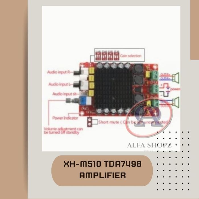 Xh-M510 Tda7498 Amplifier Class D 2X100W Tda7498E Amplifier Stereo