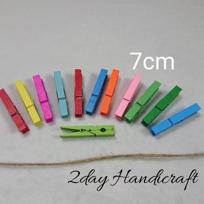 

AT Jepit Kayu 7cm - Wooden Clip Besar - Jepit untuk Food Tag Stand