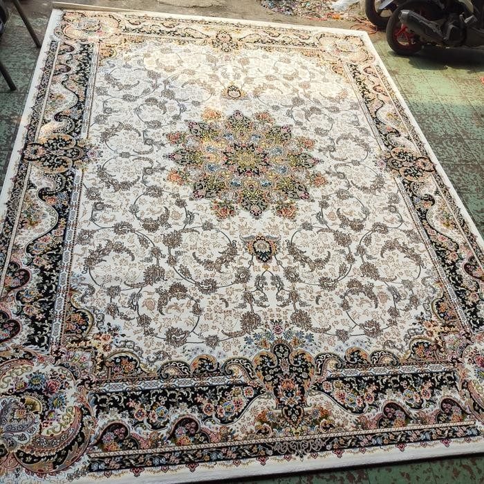 Karpet Permadani Turki Asli New Isfahan Bahan Super Lembut