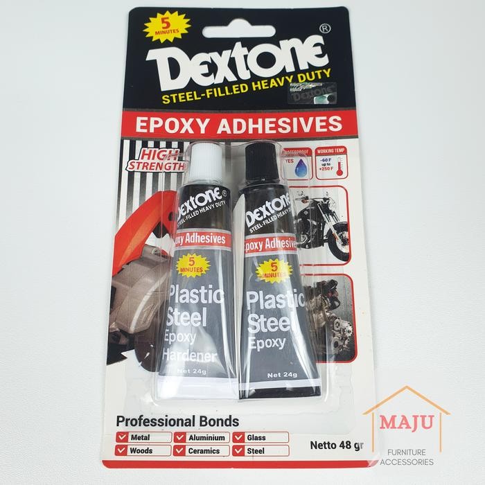 

AT Lem Dextone Epoxy Adhesives (Lem Besi Serbaguna 5 Menit 48 Gram)