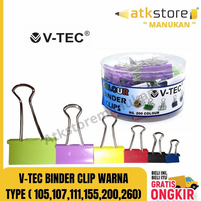 

AT BINDER CLIP WARNA V-TEC BINDER CLIP NO.105 / 107 / 111 /155 /200 / 260