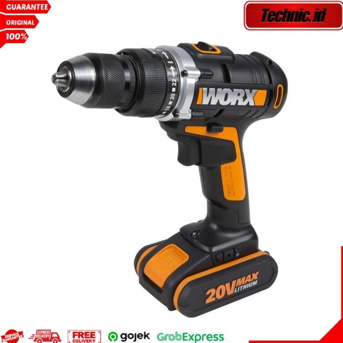 Mesin Bor Portable Worx Bor Listrik Nirkabel 13 Mm 20v Dengan Koper
