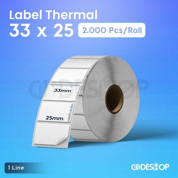

AT Label Thermal 33x25 mm Stiker Printer Barcode Zebra TSC Honeywell