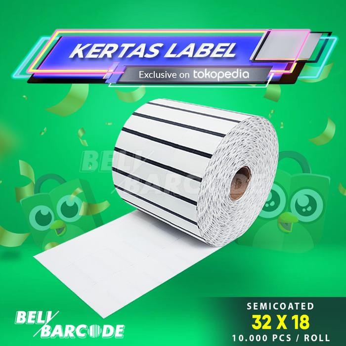 

AT LABEL BARCODE 32 X 18 - 32x18 mm KERTAS STIKER BARCODE CACAH KK