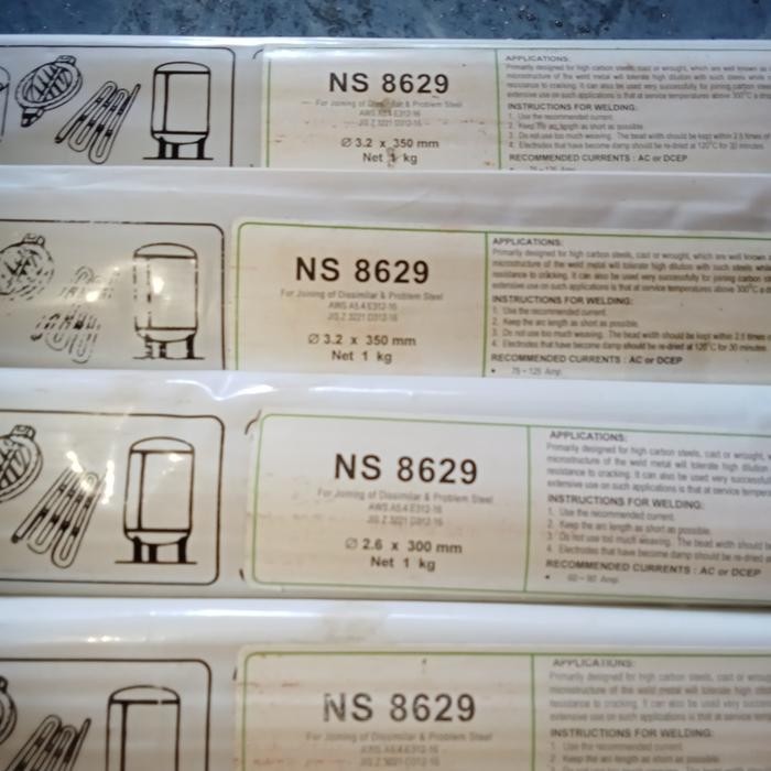 KAWAT LAS PROBLEM STEEL NS-8629 NIKKO STEEL Size, 2.6MM 3.2MM E312-16