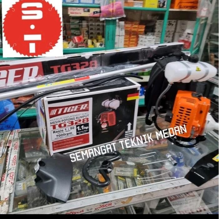 TG328 MESIN POTONG BABAT PANGKAS RUMPUT GRASS CUTTER TIGER TG 328
