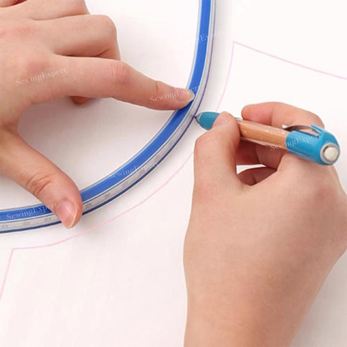 

AT Penggaris Pola Fleksibel 40cm Untuk Bagian Lengan dan Lengkungan / Penggaris Pola Jahit Flexible