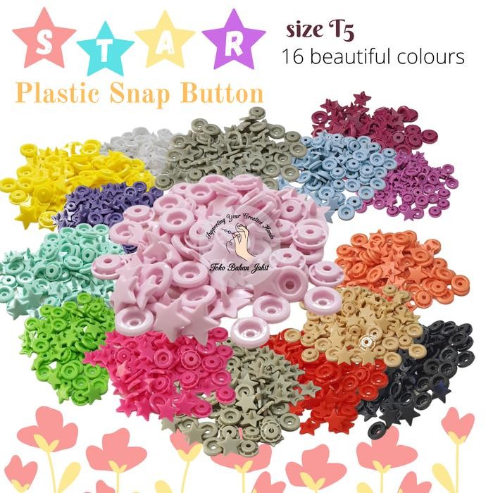 

AT Plastic Snap Button Star Shape size T5 / Kancing Cetet