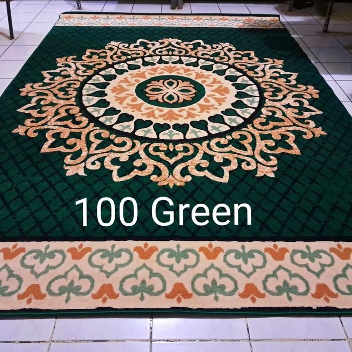 Karpet Permadani Moderno Momento Besar Jumbo 210X310 Cm Hijau Green